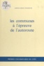  Collectif - Les Communes à l'épreuve de l'autoroute - Communications.