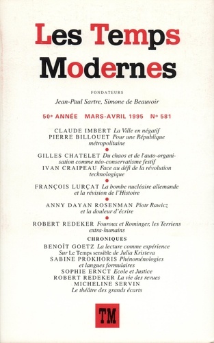  Collectif - Les Temps Modernes N° 581.