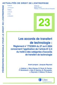 Les accords de transfert de technologie