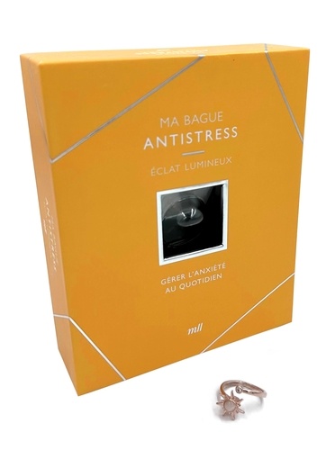 Ma bague antistress - Éclat lumineux (coffret). Un bijou ajustable, discret et élégant et un livre pour gérer l'anxiété au quotidien
