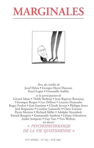 Marginales 242 psychopathologie de la vie quotidienne