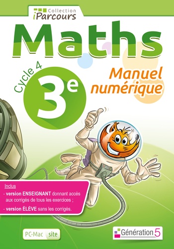  Collectif - Maths 3e Cycle 4 iParcours - Manuel numérique, DVD enseignant site.