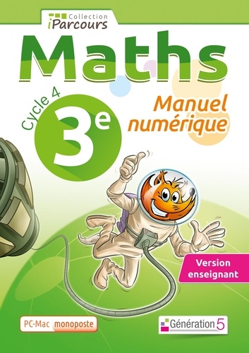  Collectif - Maths 3e Cycle 4 iParcours - Manuel numérique, DVD enseignant monoposte.