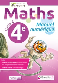  Collectif - Maths 4e Cycle 4 iParcours - Manuel numérique, DVD enseignant site/réseau.