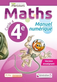  Collectif - Maths 4e Cycle 4 iParcours - Manuel numérique, DVD enseignant monoposte.