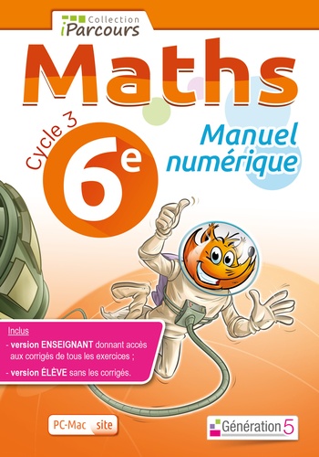 Collectif - Maths 6e Cycle 3 iParcours - Manuel numérique, DVD enseignant site/réseau.