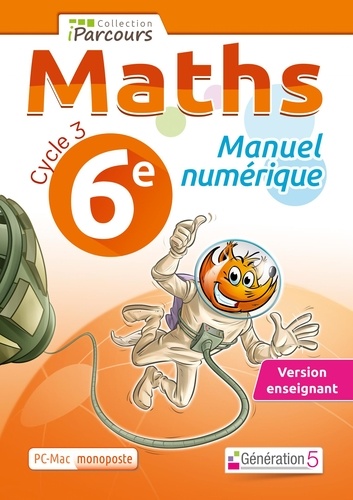  Collectif - Maths 6e cycle 3 iParcours - Manuel numérique, DVD enseignant monoposte.