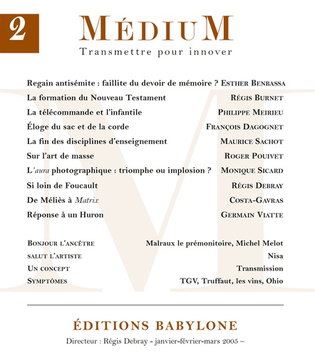 Médium n°2, janvier-mars 2005