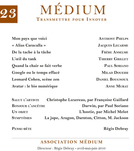 Médium n°23, avril-juin 2010