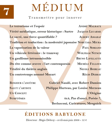 Médium n°7, avril-juin 2006