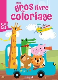  Collectif - Mon gros livre de coloriage (Autobus bleu et animaux).