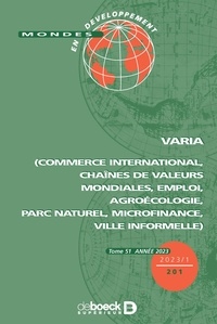  Collectif - Mondes en développement n° 201 - VARIA.