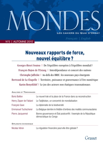 Mondes nº5 - Les cahiers du Quai d'Orsay