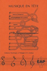 Musique En Tete. Actes Du Colloque Sur La Psychopedagogie De La Musique