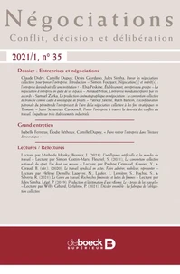 Négociations 2021/1 - 35 - Entreprises et négociations