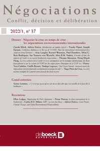 Négociations n° 37