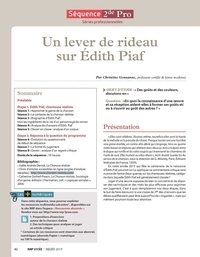  Collectif et Christine Gensanne - NRP Lycée - Séquence Bac Pro 2de - Un lever de rideau sur Edith Piaf.