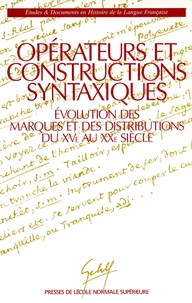 Opérateurs et constructions syntaxiques
