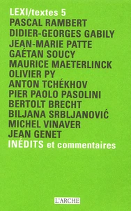 LEXI/Textes 5 Inédits et commentaires
