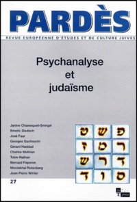  Collectif - Pardes N° 27/1999-2000 : Psychanalyse Et Judaisme.