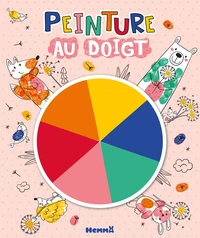 Peinture au doigt (Animaux fond rose)
