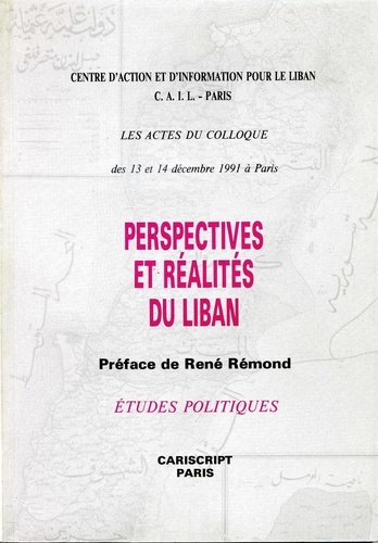  Collectif - Perspectives et réalités du Liban Préface de René Rémond.