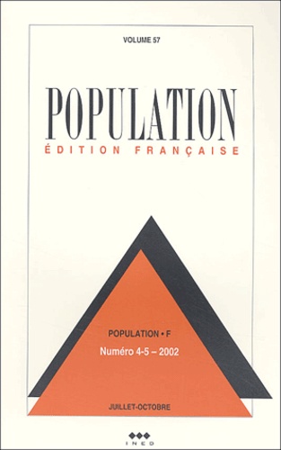  Collectif - Population Volume 57 N° 4-5 Juillet-Octobre 2002. Edition Francaise.