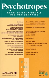 Psychotropes Revue Internationale Des Toxicomanies Numero 4 Decembre 1997