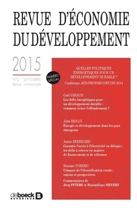  Collectif - Revue d'économie du développement 2015/3 - Quelles politiques énergétiques pour un développement dur.