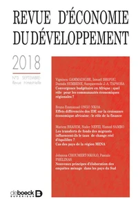Revue d'économie du développement 2018/3
