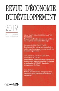 Revue d'économie du développement 2019/1