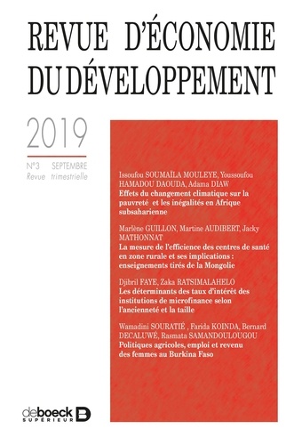 Revue d'économie du développement 2019/3