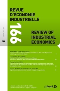  Collectif - Revue d'économie industrielle 2019/2 - 166 -  Varia.