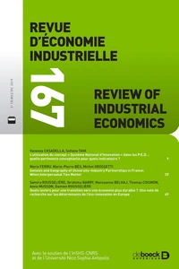 Revue d'économie industrielle 2019/3 - 167 - Varia