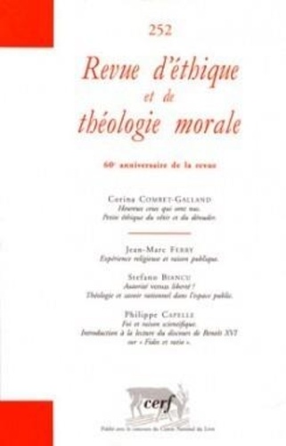  Collectif - Revue d'ethique et de theologie morale numero 252.
