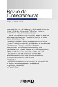  Collectif - Revue de l'entrepreneuriat 2018/2.