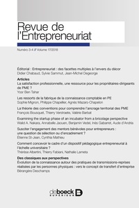  Collectif - Revue de l'entrepreneuriat 2018/3-4.