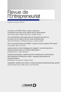 Revue de l'entrepreneuriat 2019/2
