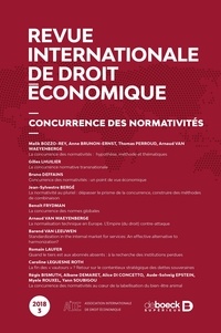  Collectif - Revue internationale de droit économique 2018/3 - Concurrence des normativités.