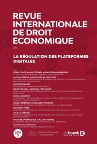  Collectif - Revue internationale de droit économique 2019/3 - La régulation des plateformes digitales.