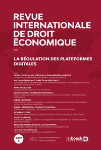 Revue internationale de droit économique 2019/3 - La régulation des plateformes digitales