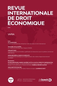  Collectif - Revue internationale de droit économique 2020/3 - Varia.