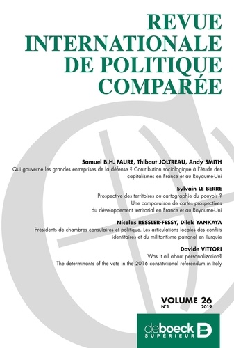 Revue internationale de politique comparée 2019/1 - Varia