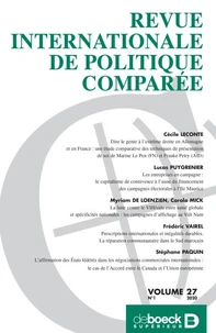 Revue internationale de politique comparée 2020/1