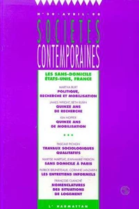 REVUE SOCIETES CONTEMPORAINES NUMERO 30 AVRIL 1998 : LES SANS-DOMICILE ETATS-UNIS, FRANCE