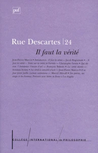 Rue Descartes N°24 Juin 1999 : Il Faut La Verite