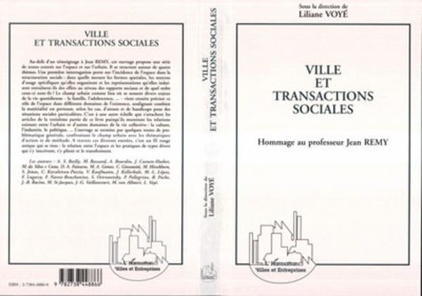  Collectif - Ville et transactions sociales - Hommage au professeur Jean Rémy.