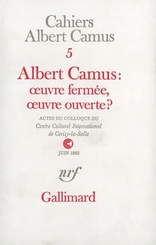  Collectifs - Albert Camus oeuvre N°5.