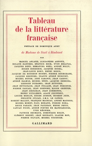  Collectifs et Aury Dominique - Tableau de la Littérature Française - Tome 3.