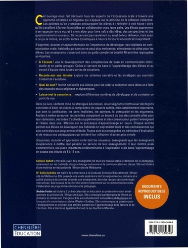 S'exprimer, écouter et apprendre. Des activités interactives en communication orale pour les élèves de 8 à 14 ans